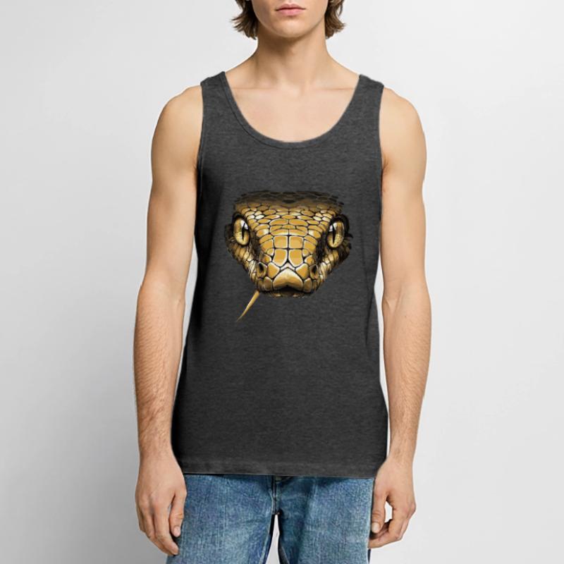 Serpent Python Cobra Mamba Serpent à sonnettes Serpent Débardeur bio Premium Homme