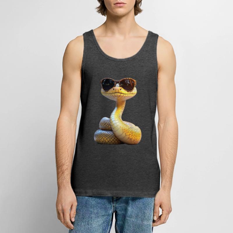 Serpent Python Cobra Mamba Serpent à sonnettes Serpent Débardeur bio Premium Homme