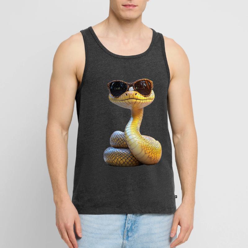 Serpent Python Cobra Mamba Serpent à sonnettes Serpent Débardeur bio Premium Homme