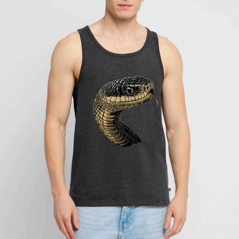 Serpent Python Cobra Mamba Serpent à sonnettes Serpent Débardeur bio Premium Homme