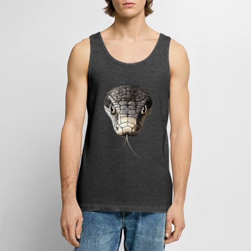 Serpent Python Cobra Mamba Serpent à sonnettes Serpent Débardeur bio Premium Homme