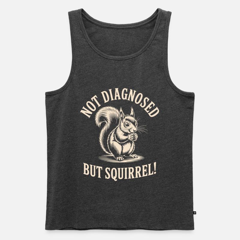 Nicht diagnostiziert, aber Eichhörnchen! - Männer Premium Bio Tank Top - Anthrazit meliert
