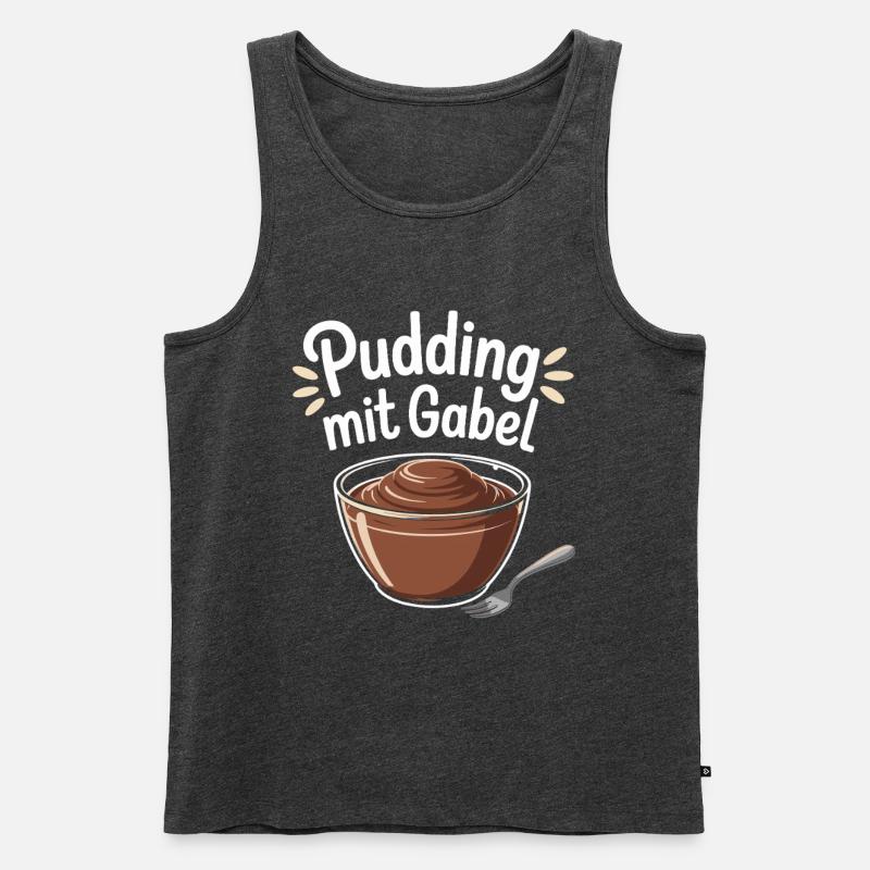 Pudding Mit Gabel - Männer Premium Bio Tank Top - Anthrazit meliert