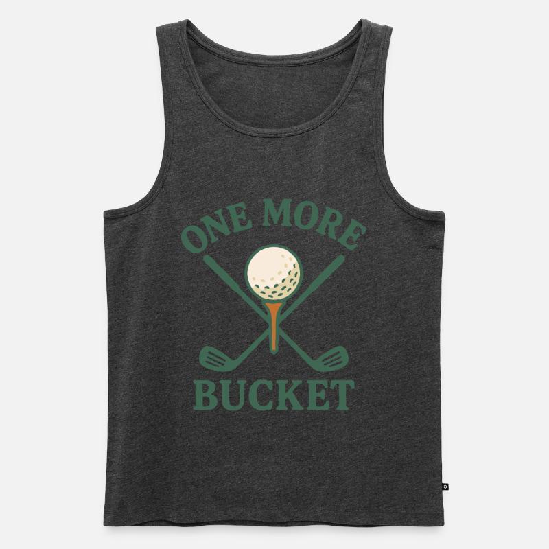 Ein weiterer Eimer Golfschläger Fun Design - Männer Premium Bio Tank Top - Anthrazit meliert