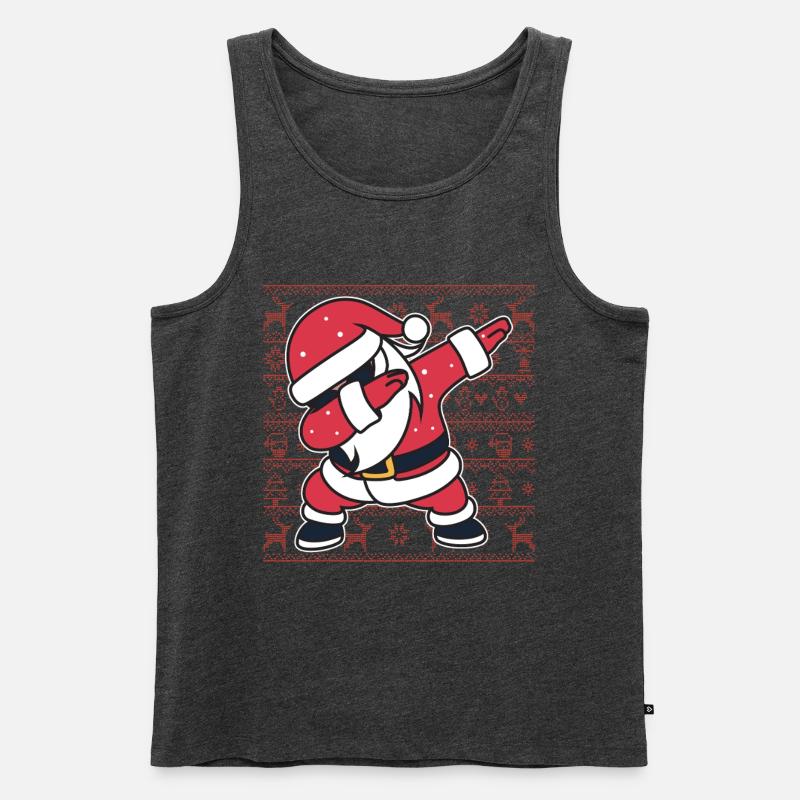 Weihnachts-Hässlicher Pullover Dab Santa's Weihnachtsgeschenk - Männer Premium Bio Tank Top - Anthrazit meliert
