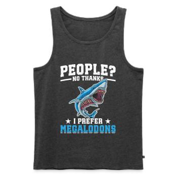  Megalodon Research Team Megalodon Shark Lover - Men's Premium Organic Tank Top - heather anthracite - Front - Michal (187cm)