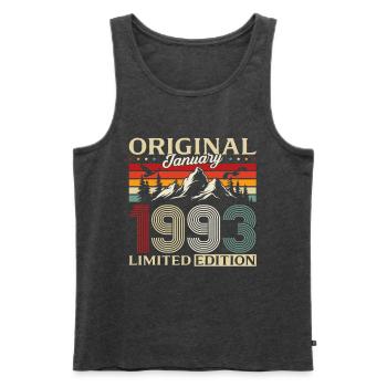 33rd Birthday Original January 1993 - Men's Premium Organic Tank Top - heather anthracite - Front - Michal (187cm)