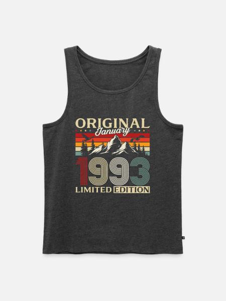 33rd Birthday Original January 1993 - Men's Premium Organic Tank Top - heather anthracite