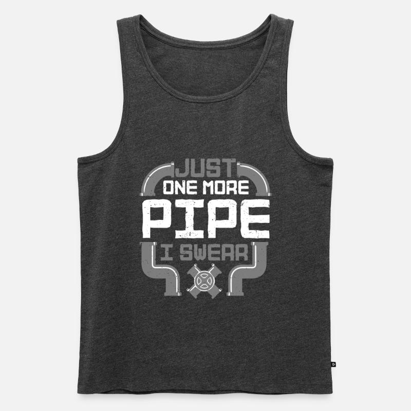 Rohrleger Rohrleitungsbauer - Männer Premium Bio Tank Top - Anthrazit meliert