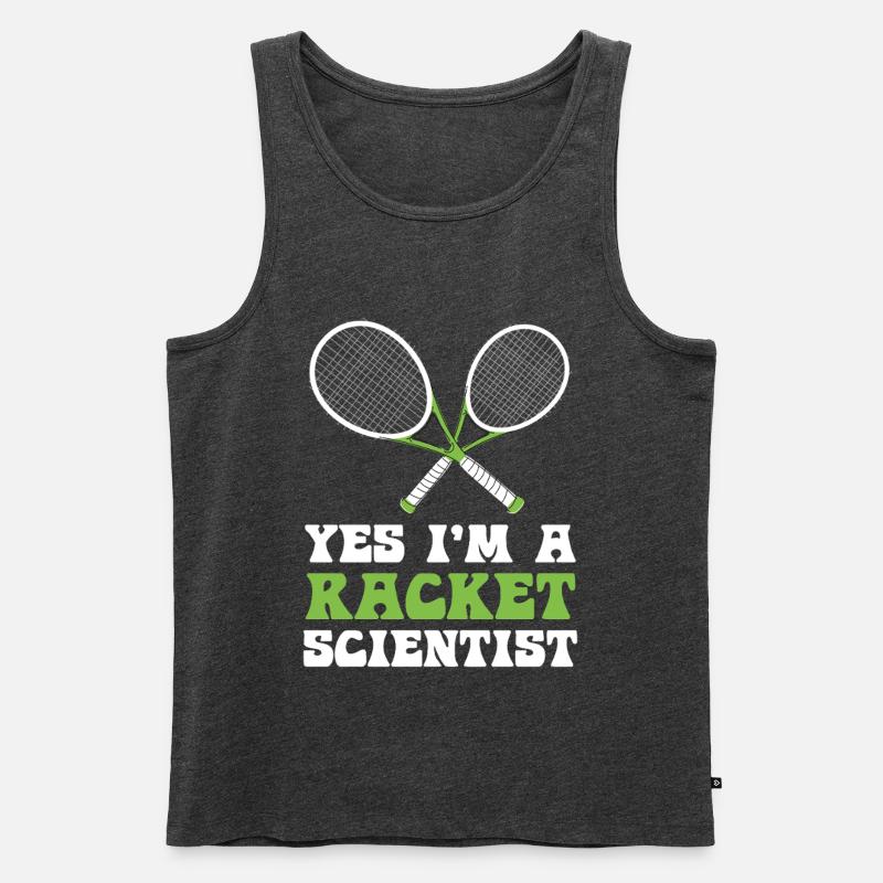 Schlägerwissenschaftler Spruch - Männer Premium Bio Tank Top - Anthrazit meliert