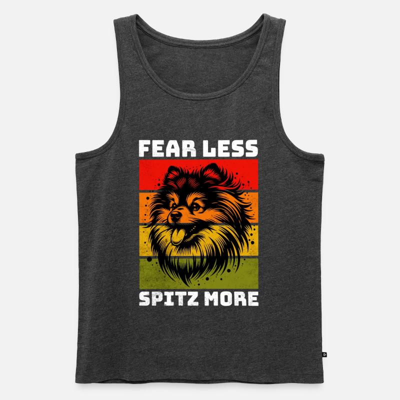 German Spitz Spitz Dwarf Spitz - Men's Premium Organic Tank Top - heather anthracite