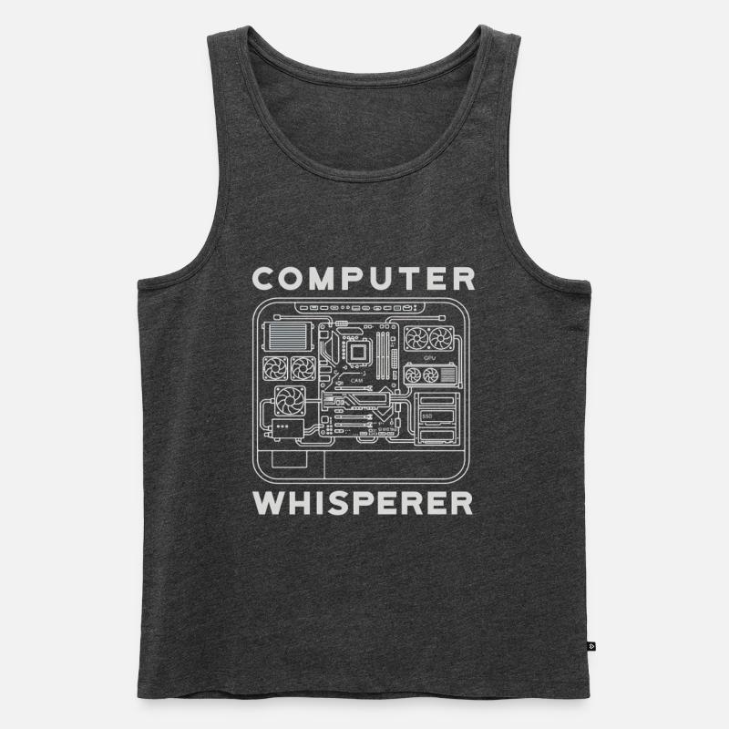 Computer Flüsterer Motherboard Hardware PC - Männer Premium Bio Tank Top - Anthrazit meliert