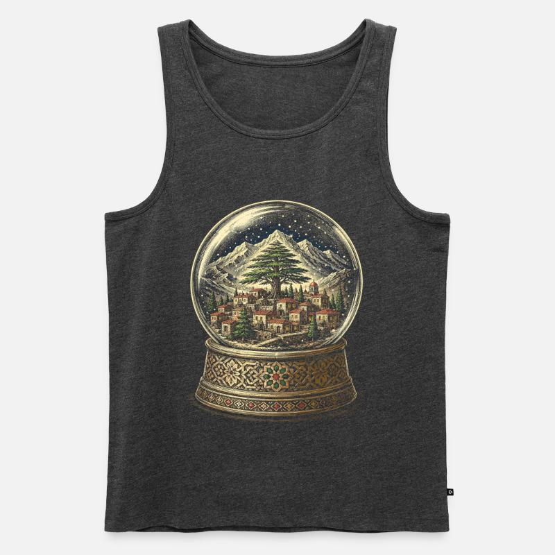 Libanon Libanese - Männer Premium Bio Tank Top - Anthrazit meliert
