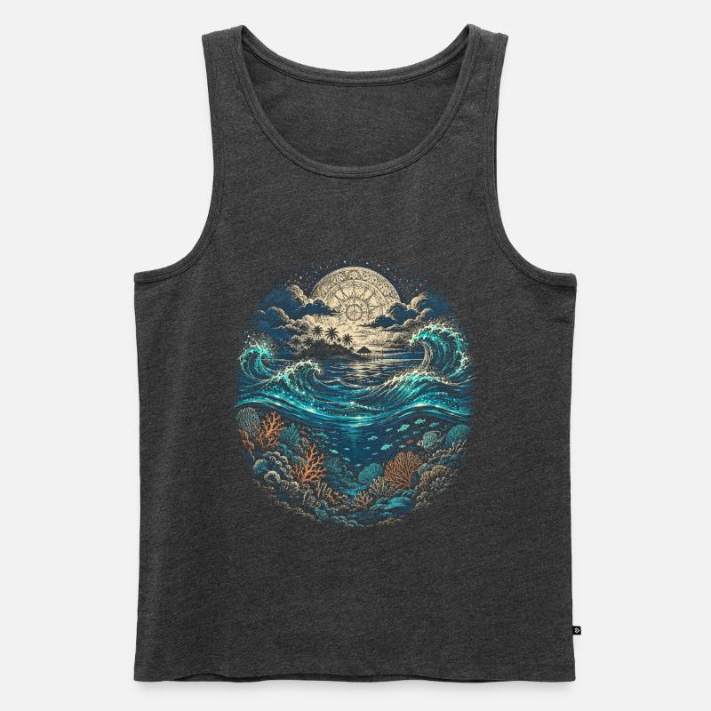 Belize Belizean Root - Men's Premium Organic Tank Top - heather anthracite