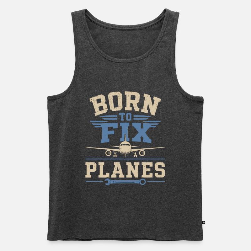 Luftfahrt Ingenieur Flugzeugtechnik Wartung - Männer Premium Bio Tank Top - Anthrazit meliert