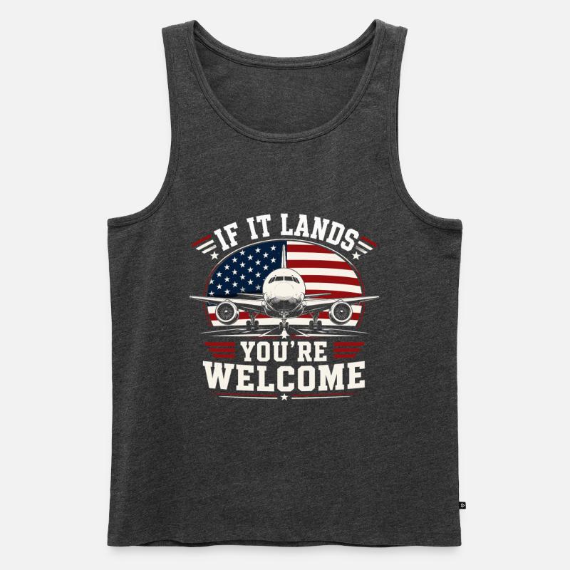 Luftfahrt Techniker Flugzeug Wartung - Männer Premium Bio Tank Top - Anthrazit meliert
