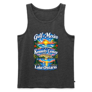 Gulf of Mexico Lake Ontario Kennedy Center - Männer Premium Bio Tank Top - Anthrazit meliert - Vorne - Michal (187cm)