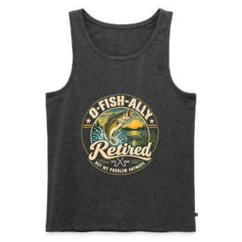O-Fish-Ally Retired 2026 for Fisherman Fishing  - Männer Premium Bio Tank Top - Anthrazit meliert - Vorne - Michal (187cm)