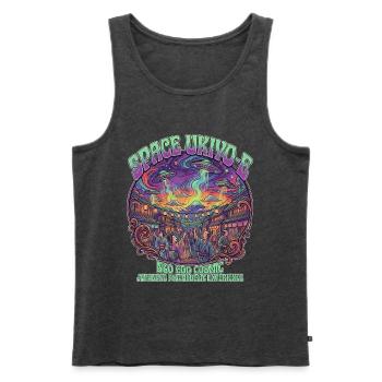 Neo Edo Fest and UFO Ukiyo-e Psychedelic Trip - Männer Premium Bio Tank Top - Anthrazit meliert - Vorne - Michal (187cm)