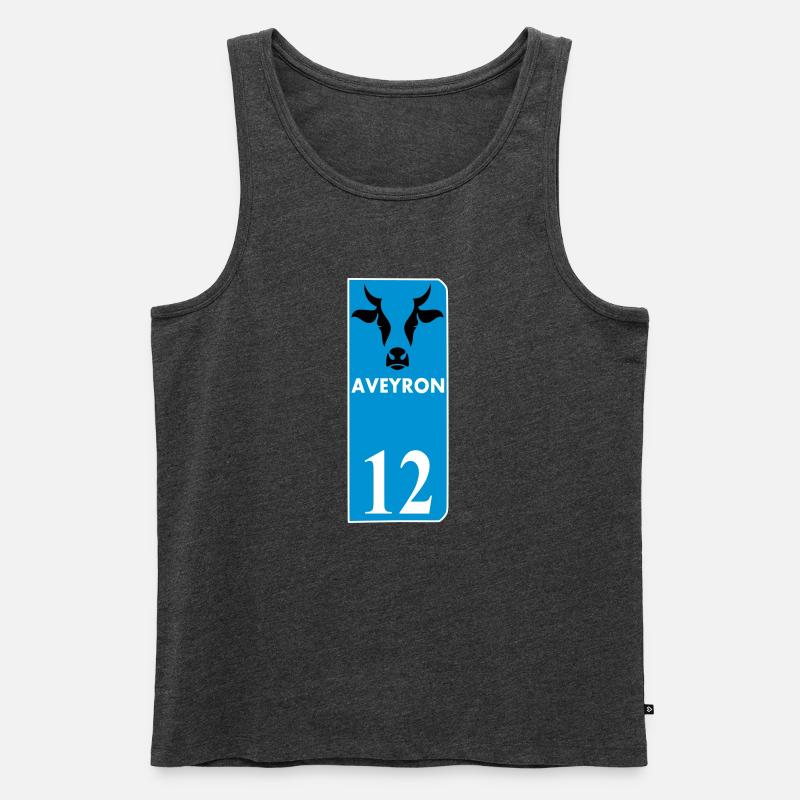 Aveyron - Männer Premium Bio Tank Top - Anthrazit meliert