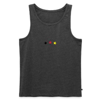 sterne sport fußball - Männer Premium Bio Tank Top - Anthrazit meliert - Vorne - Michal (187cm)