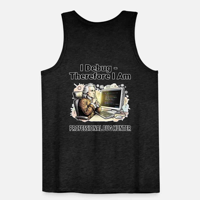 Ich debugge daher bin ich: Pro Bug Hunter – dunkler BG Männer Premium Bio Tank Top