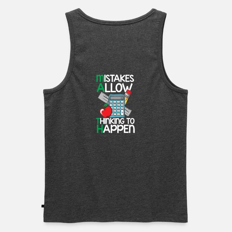 Mathematik - Männer Premium Bio Tank Top - Anthrazit meliert