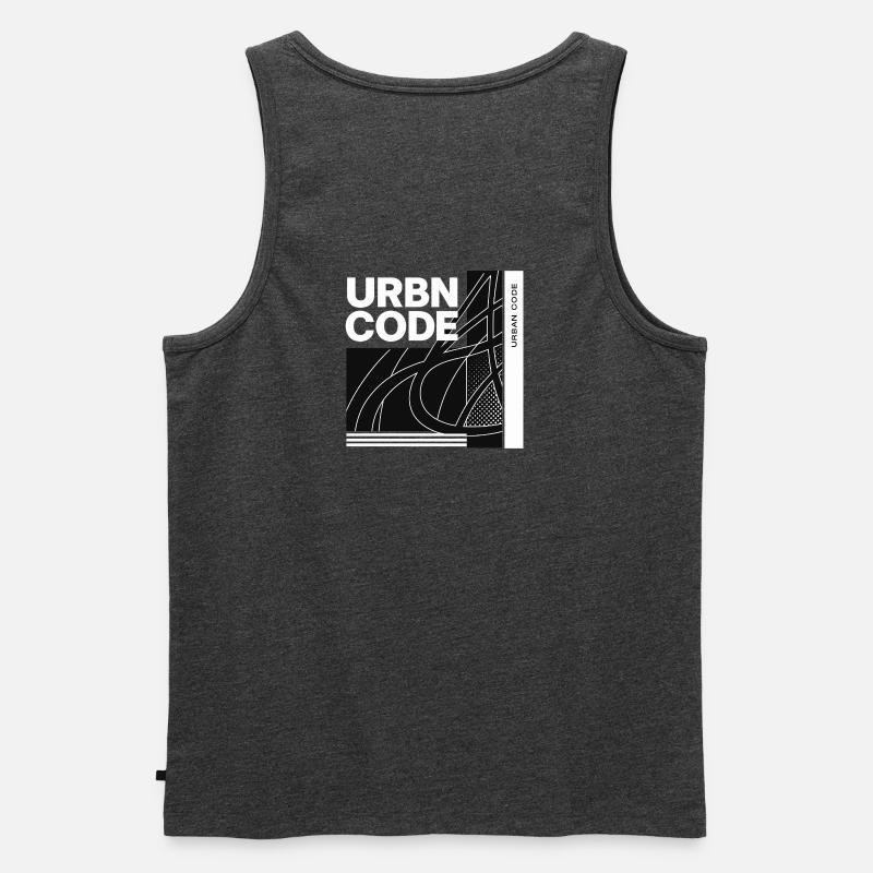 Conception de lignes de code urbain - Débardeur bio Premium Homme - anthracite chiné