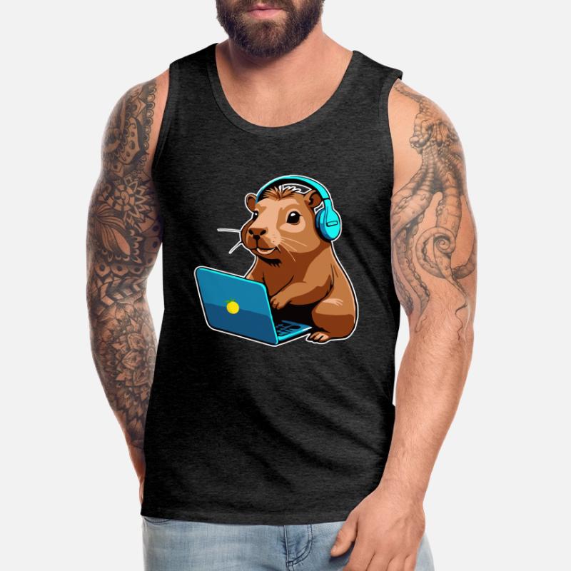 Capybara Programmierer Coder Computer Männer Premium Bio Tank Top