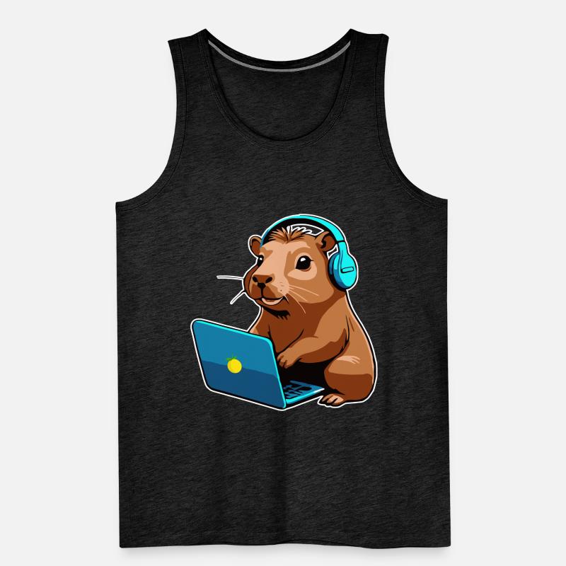 Capybara Programmierer Coder Computer Männer Premium Bio Tank Top
