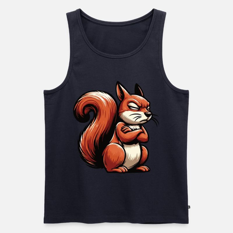 Eichhörnchen Eichhorn Eichhörnchenliebhaber Nager - Männer Premium Bio Tank Top - Navy