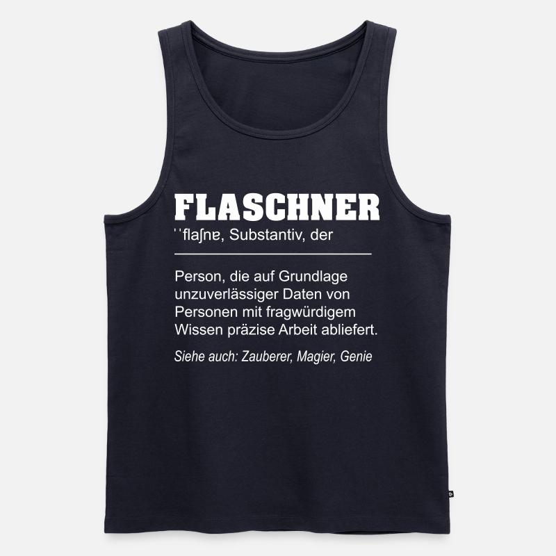 Flaschner lustige Definition - Männer Premium Bio Tank Top - Navy