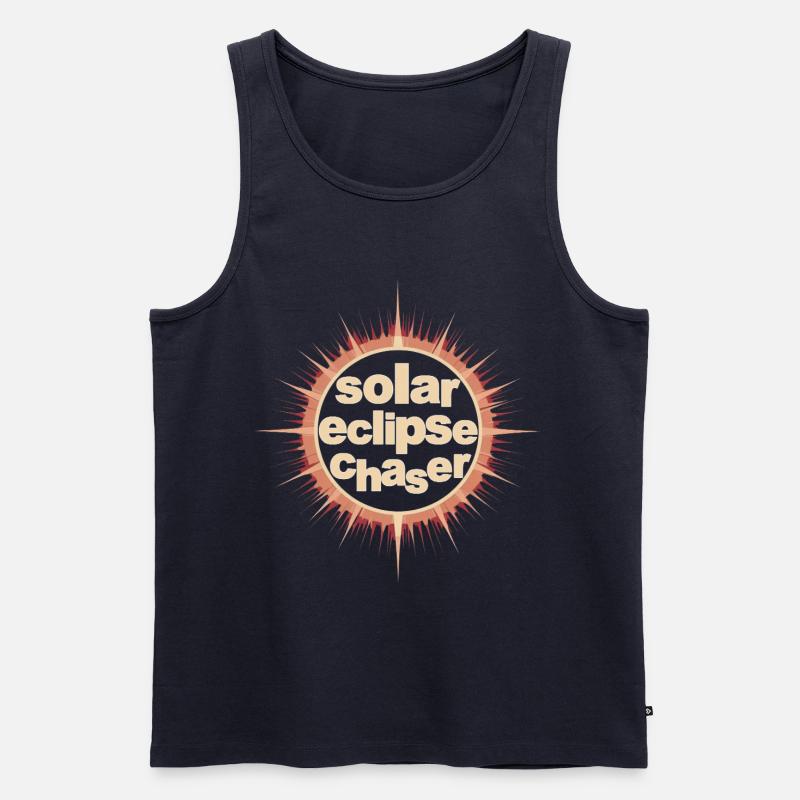 Solar eclipse chaser - Männer Premium Bio Tank Top - Navy