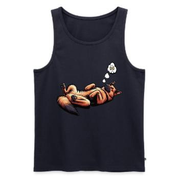 German Shepherd Shepherd Dogs Shepherd Dogs - Men's Premium Organic Tank Top - navy - Front - AI Model Male 178 light (178cm)