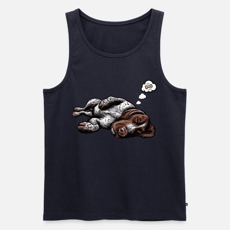 Deutsch Drahthaar Deutsch-Drahthaar Besitzer - Männer Premium Bio Tank Top - Navy