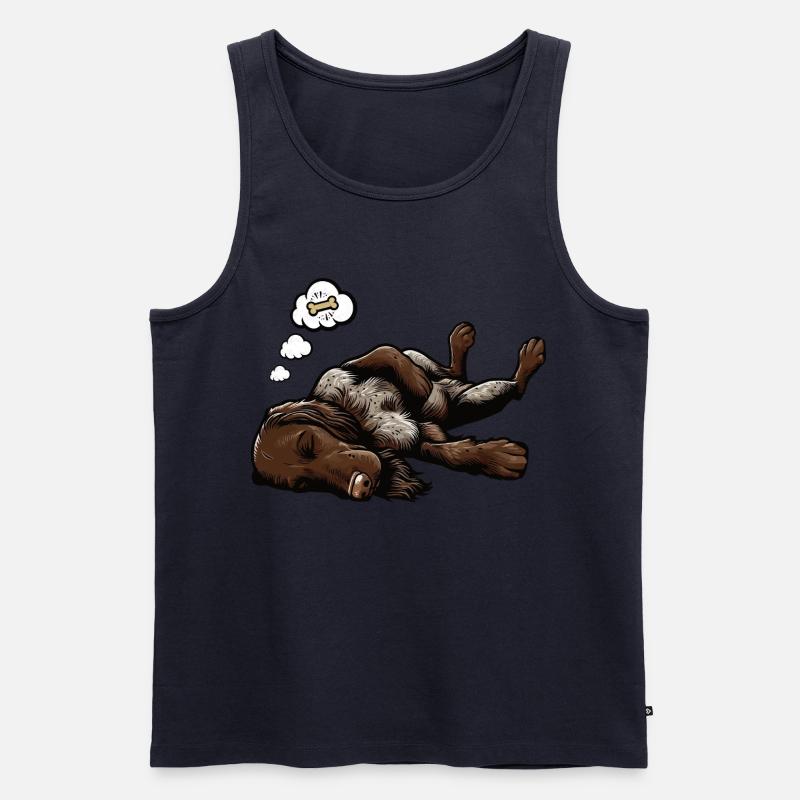 Deutsch Drahthaar Deutsch-Drahthaar Besitzer - Männer Premium Bio Tank Top - Navy