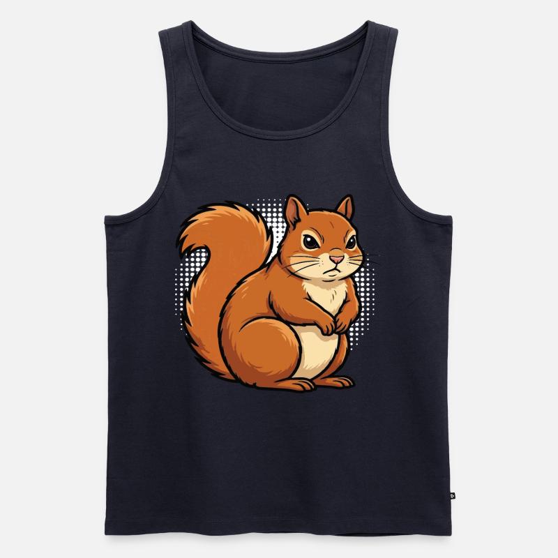 Eichhörnchen Eichhorn Eichhörnchenliebhaber Nager - Männer Premium Bio Tank Top - Navy