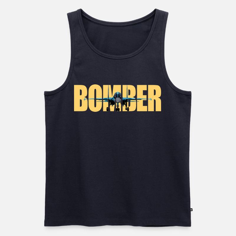 Bomber Su-34 - Männer Premium Bio Tank Top - Navy