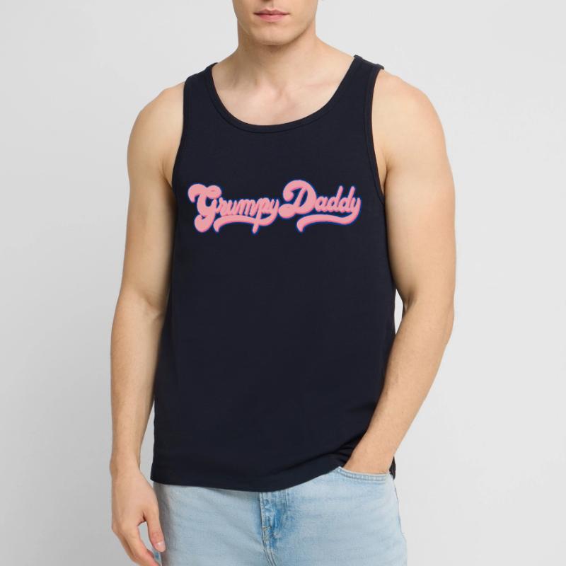 Script rétro de Grumpy Daddy - Couleur « Chewing-gum » Débardeur bio Premium Homme