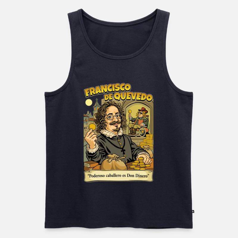 Francisco de Quevedo - Canottiera ecologica premium da uomo - blu navy