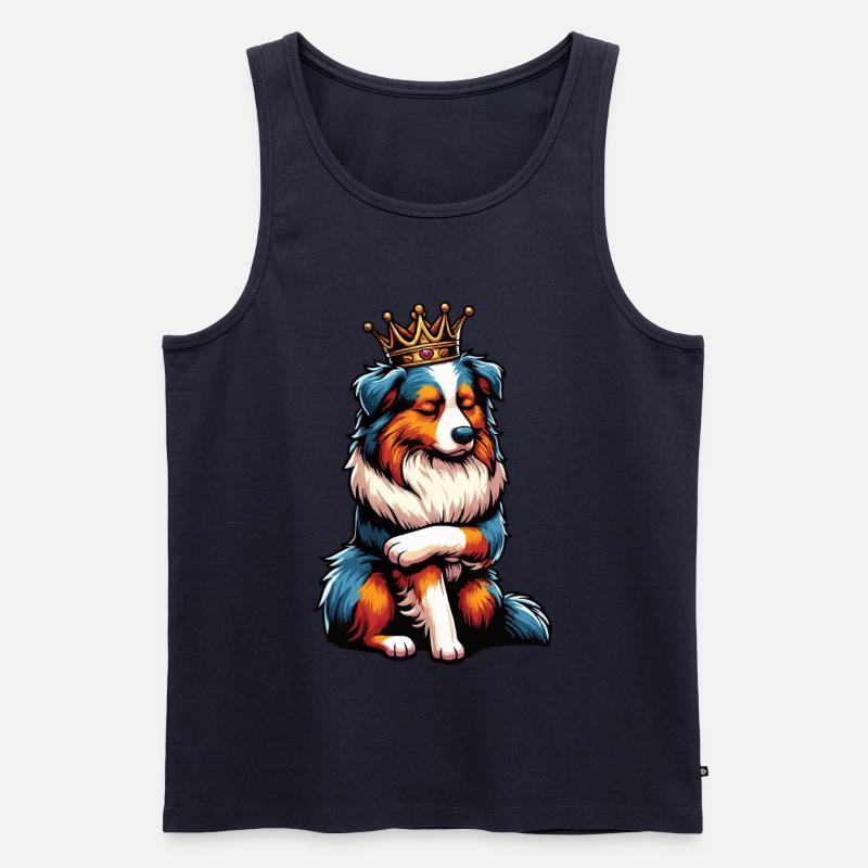 Australian Shepherd Aussie Aussiebesitzer Aussies - Männer Premium Bio Tank Top - Navy
