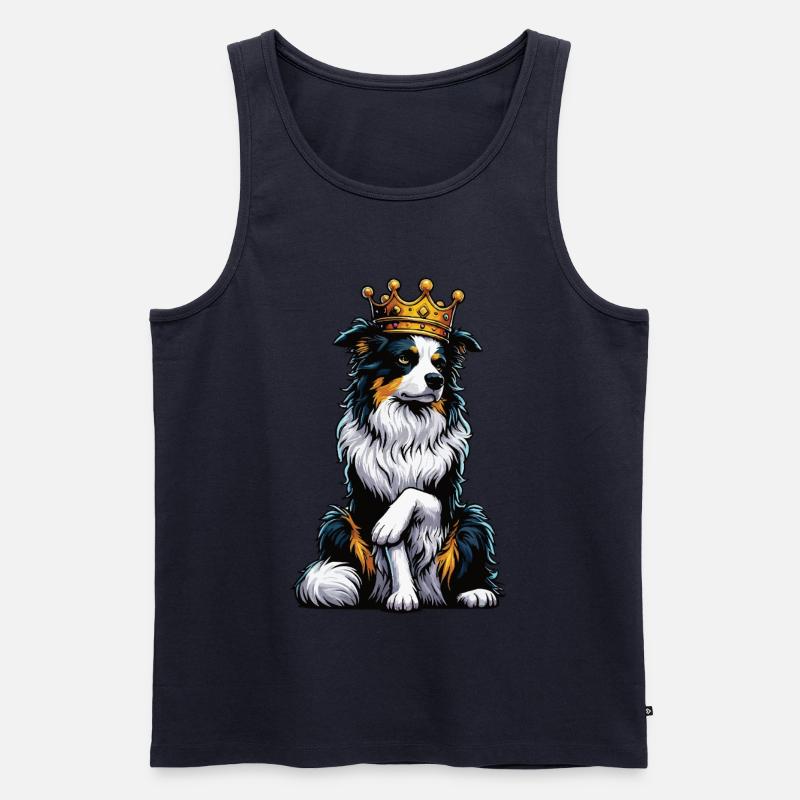 Australian Shepherd Aussie Aussiebesitzer Aussies - Männer Premium Bio Tank Top - Navy