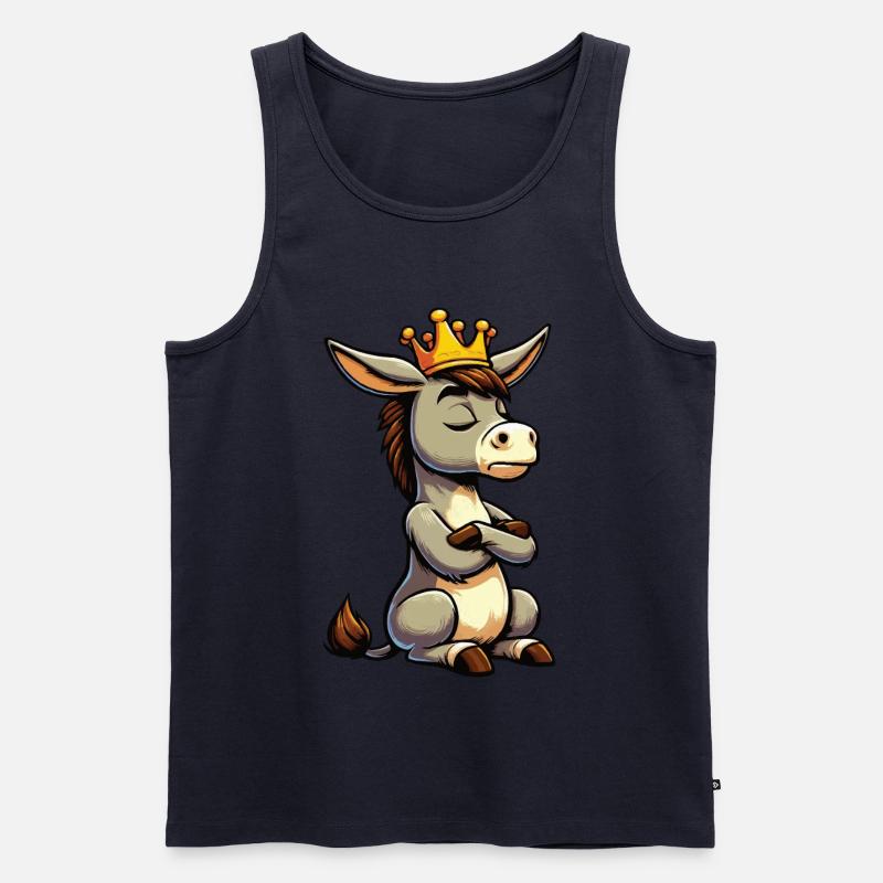 Esel Eselchen Eselhalter Muli Langohresel Muli - Männer Premium Bio Tank Top - Navy