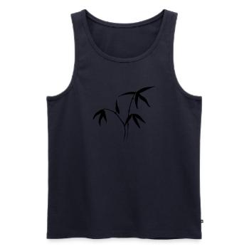 Bambus - Männer Premium Bio Tank Top - Navy - Vorne - AI Model Male 178 light (178cm)