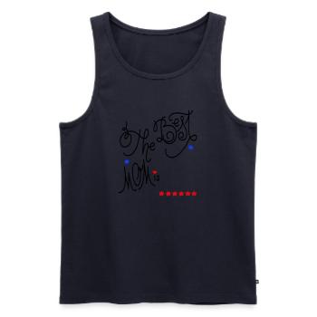 la meilleure maman, fête des mères - Débardeur bio Premium Homme - bleu marine - Devant - AI Model Male 178 light (178cm)