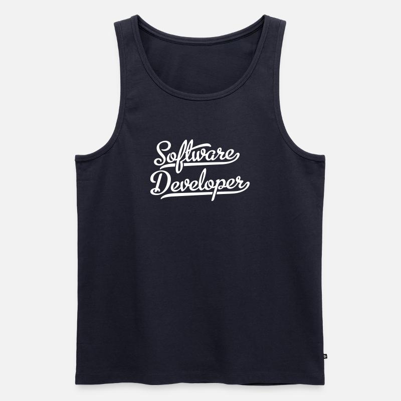 Software Developer - Men's Premium Organic Tank Top - navy