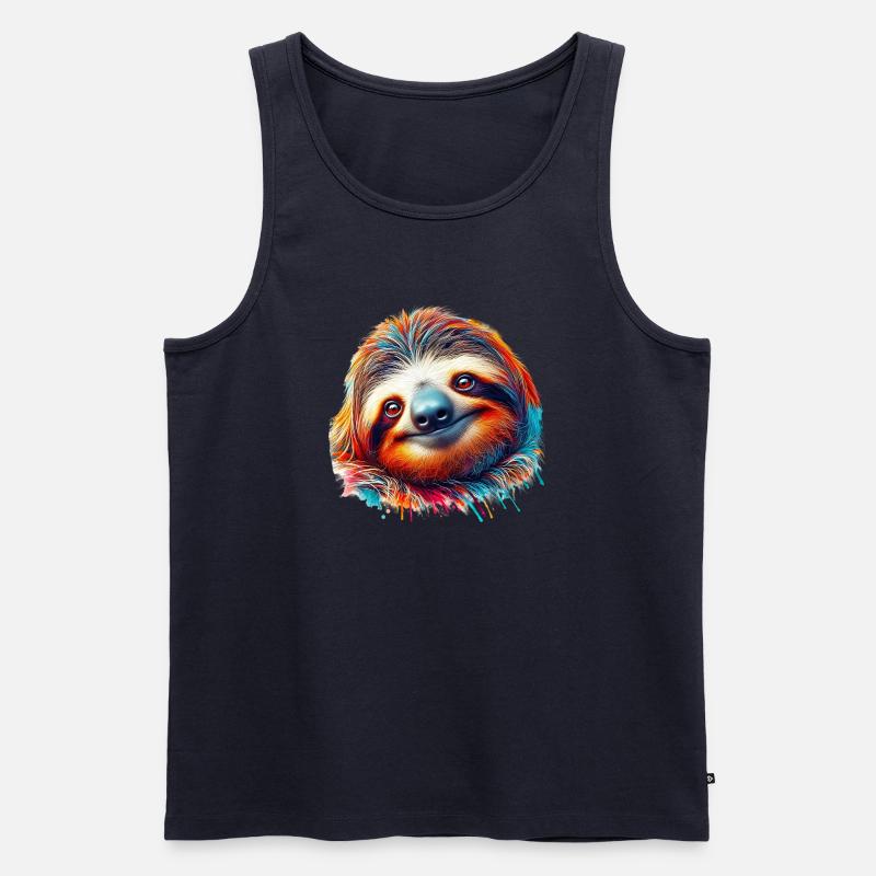 Faultier - Männer Premium Bio Tank Top - Navy