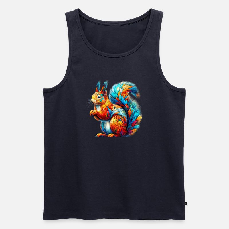 Eichhörnchen - Männer Premium Bio Tank Top - Navy