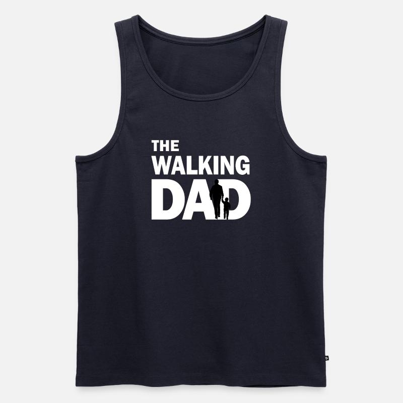 Der wandelnde Vater - Männer Premium Bio Tank Top - Navy