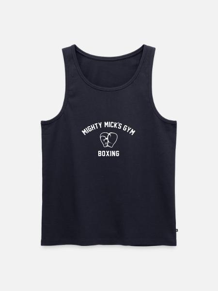 Mighty Micks Gym Box-Emblem - Männer Premium Bio Tank Top - Navy